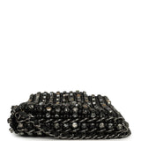 Chanel Medium Beaded Evening Bag Strass, Pearl, Black Leather Ruthenium Hardware - Thumbnail View 5