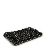 Chanel Medium Beaded Evening Bag Strass, Pearl, Black Leather Ruthenium Hardware - Thumbnail View 3
