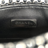 Chanel Medium Beaded Evening Bag Strass, Pearl, Black Leather Ruthenium Hardware - Thumbnail View 8