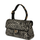 Chanel "Dalmatian Print" Top Handle Flap Bag Black, White Pony Hair, Black Calfskin Gold Hardware - Thumbnail View 5