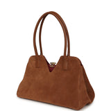 Chanel Large Bowling Bag Camel Suede Gold Hardware - Thumbnail View 5