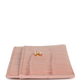 Chanel CC Card Holder Wallet Pink Croc Embossed Calfskin Gold Hardware - Thumbnail View 5