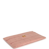 Chanel CC Card Holder Wallet Pink Croc Embossed Calfskin Gold Hardware - Thumbnail View 3