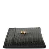 Chanel CC Card Holder Wallet Black Lizard Embossed Calfskin Gold Hardware - Thumbnail View 5
