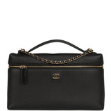 Chanel Large "Supple" Trapeze Top Handle Long Vanity Case with Chain Black Grained Calfskin Gold Hardware - Thumbnail View 1