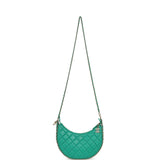 Pre-owned Chanel Small Chain Around Hobo Bag Teal Lambskin Light Gold Hardware - Thumbnail View 7