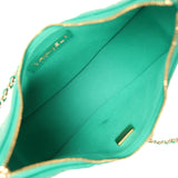 Pre-owned Chanel Small Chain Around Hobo Bag Teal Lambskin Light Gold Hardware - Thumbnail View 11