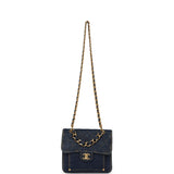 Chanel Double You Flap Bag Blue Denim Antique Gold Hardware - Thumbnail View 7