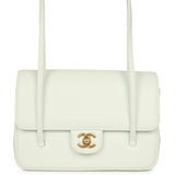 Chanel Small Preppy Coco Flap Bag Light Blue Shiny Caviar Brushed Gold Hardware - Thumbnail View 1