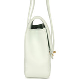 Chanel Small Preppy Coco Flap Bag Light Blue Shiny Caviar Brushed Gold Hardware - Thumbnail View 3