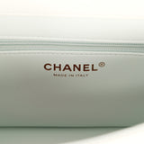 Chanel Small Preppy Coco Flap Bag Light Blue Shiny Caviar Brushed Gold Hardware - Thumbnail View 9