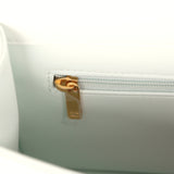Chanel Small Preppy Coco Flap Bag Light Blue Shiny Caviar Brushed Gold Hardware - Thumbnail View 10