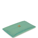 Chanel CC Card Holder Wallet Turquoise Iridescent Croc Embossed Calfskin Gold Hardware - Thumbnail View 3