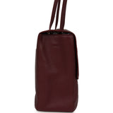 Chanel Maxi "Souplissimo" Large Flap Bag Dark Burgundy Grained Calfskin Gold Hardware - Thumbnail View 3