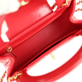 Chanel Small Kelly Shopper Dark Red Shiny Aged Calfskin Brushed Gold Hardware - Thumbnail View 8