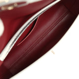 Chanel Clutch Bag with Leather Strap Silver Metallic Calfskin Gold Hardware - Thumbnail View 8