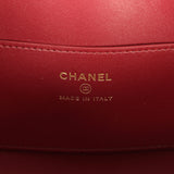 Chanel Clutch Bag with Leather Strap Silver Metallic Calfskin Gold Hardware - Thumbnail View 9