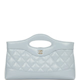 Chanel 31 Clutch with Chain Light Blue Shiny Lambskin Light Gold Hardware - Thumbnail View 1