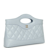 Chanel 31 Clutch with Chain Light Blue Shiny Lambskin Light Gold Hardware - Thumbnail View 2