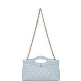 Chanel 31 Clutch with Chain Light Blue Shiny Lambskin Light Gold Hardware - Thumbnail View 7