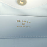 Chanel 31 Clutch with Chain Light Blue Shiny Lambskin Light Gold Hardware - Thumbnail View 9