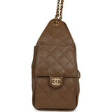 Chanel Small 25 Hobo Bag Brown Shiny Caviar Gold Hardware - Thumbnail View 3