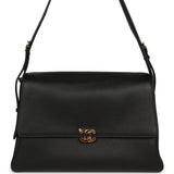 Chanel Trapezoid Maxi Flap Bag Black Grained Calfskin Gold Hardware - Thumbnail View 1