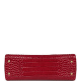 Chanel Small Cerf Shopping Bag Fuchsia Croc Embossed Calfskin Gold Hardware - Thumbnail View 6