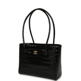 Chanel Mini Cerf Shopping Bag Black Croc Embossed Calfskin Gold Hardware - Thumbnail View 5