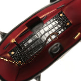 Chanel Mini Cerf Shopping Bag Black Croc Embossed Calfskin Gold Hardware - Thumbnail View 7
