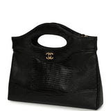 Chanel 31 Clutch with Chain Black Lizard Embossed Calfskin Gold Hardware - Thumbnail View 5