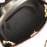 Chanel Mini Coco Base Bag Burgundy Suede, Black Lambskin Gold Hardware - Thumbnail View 8