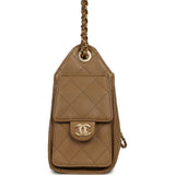 Chanel Mini 25 Hobo Bag Light Brown Caviar Gold Hardware - Thumbnail View 3