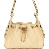 Chanel Mini 25 Hobo Bag Ecru Caviar Gold Hardware - Thumbnail View 1