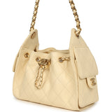 Chanel Mini 25 Hobo Bag Ecru Caviar Gold Hardware - Thumbnail View 5