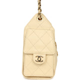 Chanel Mini 25 Hobo Bag Ecru Caviar Gold Hardware - Thumbnail View 3
