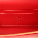 Chanel Large East West Top Handle Long Vanity Case with Chain Dark Red Croc Embossed Calfskin Gold Hardware - Thumbnail View 8