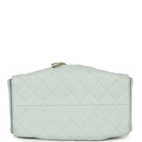 Pre-owned Chanel Small 25 Hobo Bag Light Blue Caviar Antique Gold Hardware - Thumbnail View 6