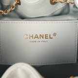 Pre-owned Chanel Small 25 Hobo Bag Light Blue Caviar Antique Gold Hardware - Thumbnail View 10
