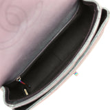 Pre-owned Chanel Small Double Carry Waist Chain Flap Bag Purple Iridescent Goatskin Rainbow Hardware - Thumbnail View 11
