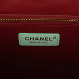 Chanel Small Cerf Shopping Bag Teal Croc Embossed Calfskin Gold Hardware - Thumbnail View 7