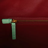 Chanel Small Cerf Shopping Bag Teal Croc Embossed Calfskin Gold Hardware - Thumbnail View 8