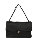 Chanel Maxi "Souplissimo" Large Flap Bag Black Grained Calfskin Gold Hardware - Thumbnail View 6