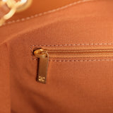 Chanel Small Coco Base Hobo Bag  Beige Suede, Camel Lambskin Brushed Gold Hardware - Thumbnail View 10