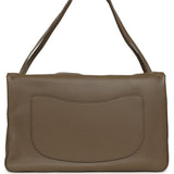Chanel Maxi "Souplissimo" Large Flap Bag Dark Khaki Grained Calfskin Gold Hardware - Thumbnail View 4