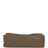 Chanel Maxi "Souplissimo" Large Flap Bag Dark Khaki Grained Calfskin Gold Hardware - Thumbnail View 6