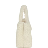 Chanel Small Kelly Shopper White Shearling Gold Hardware - Thumbnail View 3