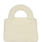 Chanel Small Kelly Shopper White Shearling Gold Hardware - Thumbnail View 4