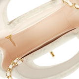 Chanel Small Kelly Shopper White Shearling Gold Hardware - Thumbnail View 8