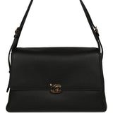 Chanel Trapezoid Maxi Flap Bag Black Grained Calfskin Gold Hardware - Thumbnail View 1